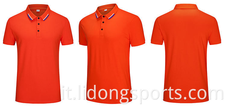 LiDong Magliette Polo da golf personalizzate a buon mercato Magliette polo rosse e nere da uomo di nuovo design all'ingrosso